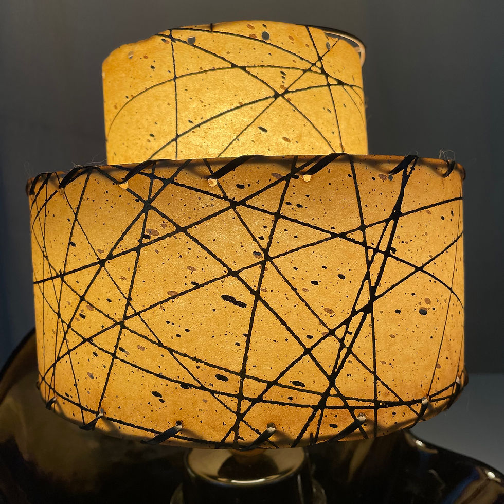 Thumbnail: Black Royal Haeger Dish Bowl Lamp
