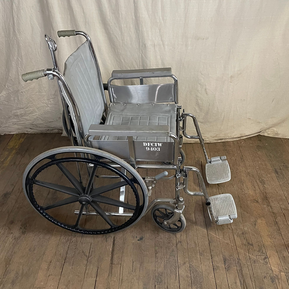 Thumbnail: Modern Grey Wheelchair Wheel Chair w/ IV Stand