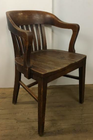 Thumbnail: Wooden Bank Of England Office Chair