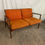 Thumbnail: Wooden Orange Cushion Loveseat
