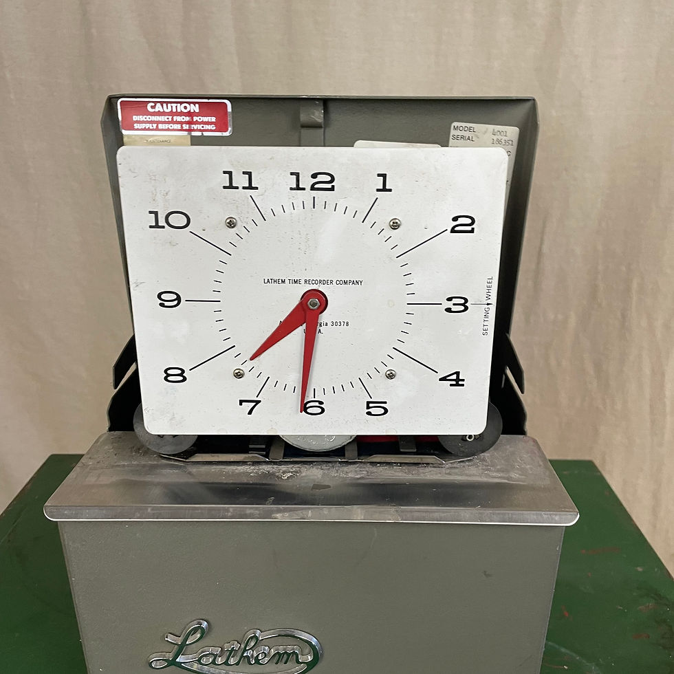 Thumbnail: Gray Latham Time Recorder Timeclock