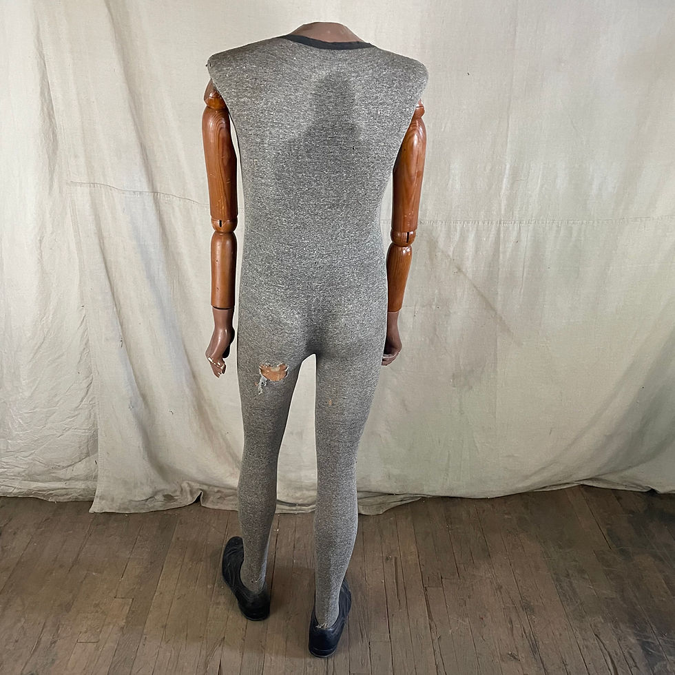Thumbnail: Grey Fabric Wood Headless Mannequin