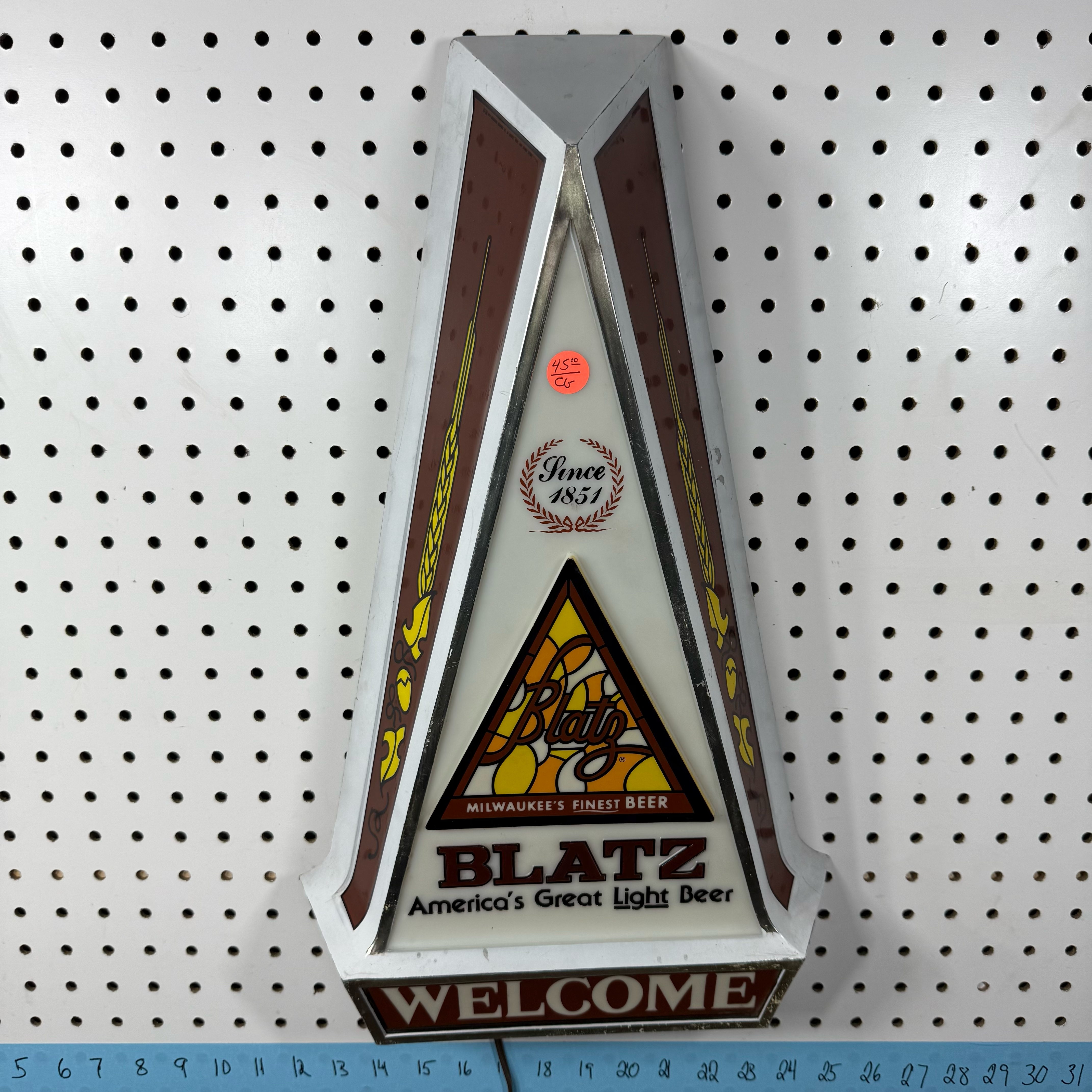 Blatz Welcome Lighted Sign