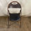 Thumbnail: Wood Folding Chair w/ Black Vinyl Seat