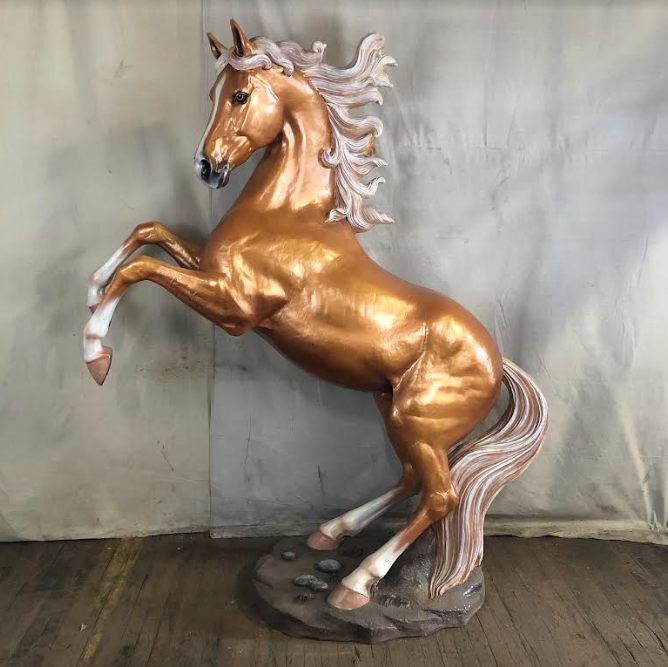 Life Size Rearing Horse Statue zapprops