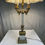 Thumbnail: Ornate Brass & Crystal Candelabra Lamp