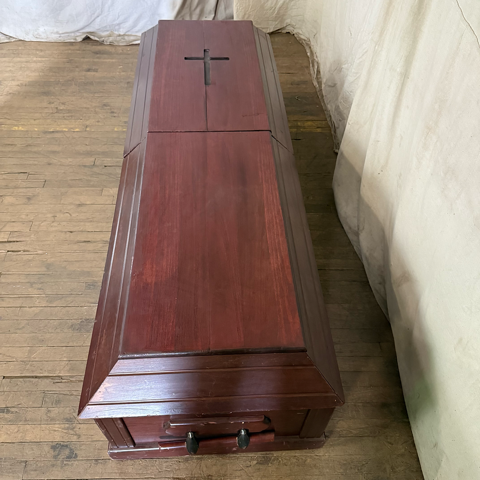 Thumbnail: Mahogany Wood Casket Coffin