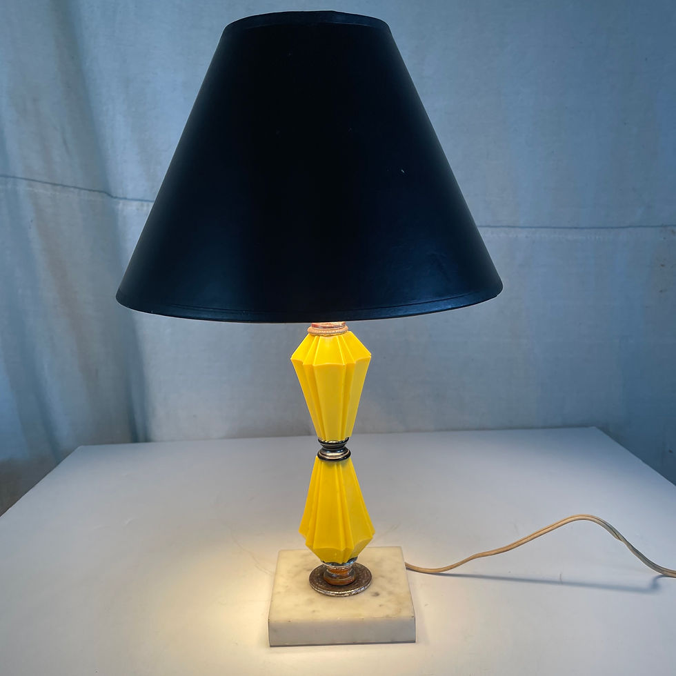 Small Yellow Geometric Lamp
