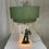 Thumbnail: White Asian Man Lamp w/ Green Shade
