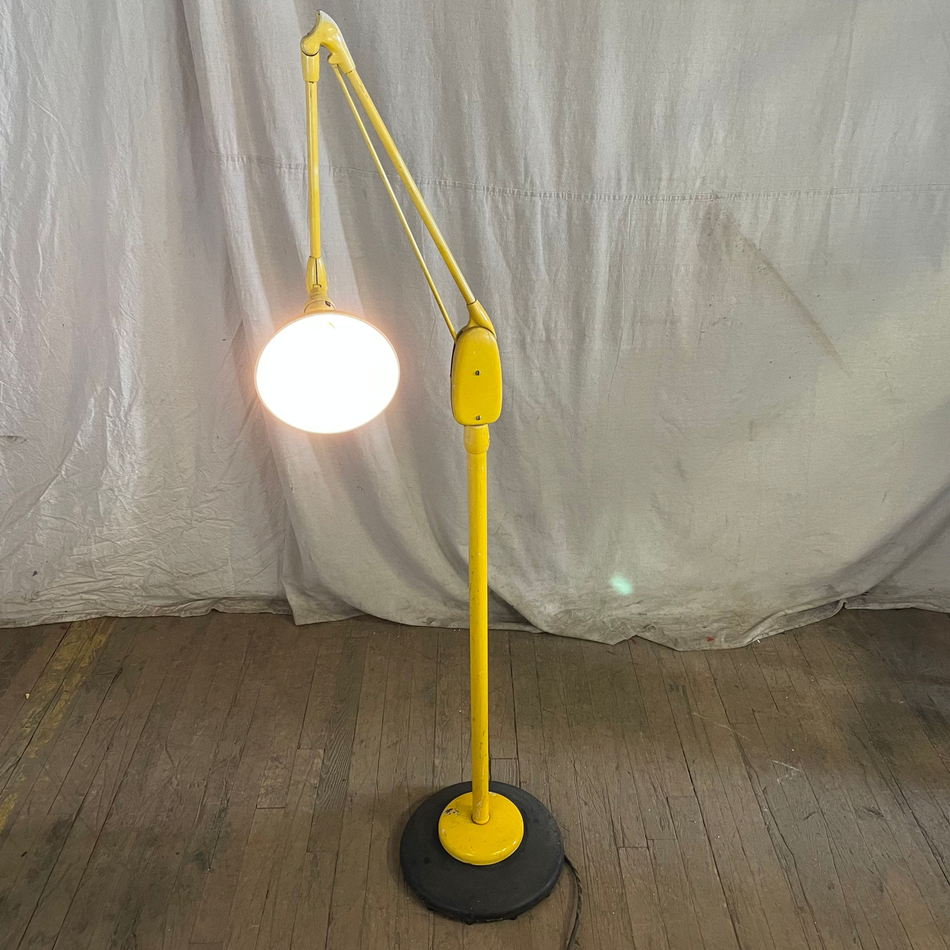 Yellow Work Light Standing Floor Lamp