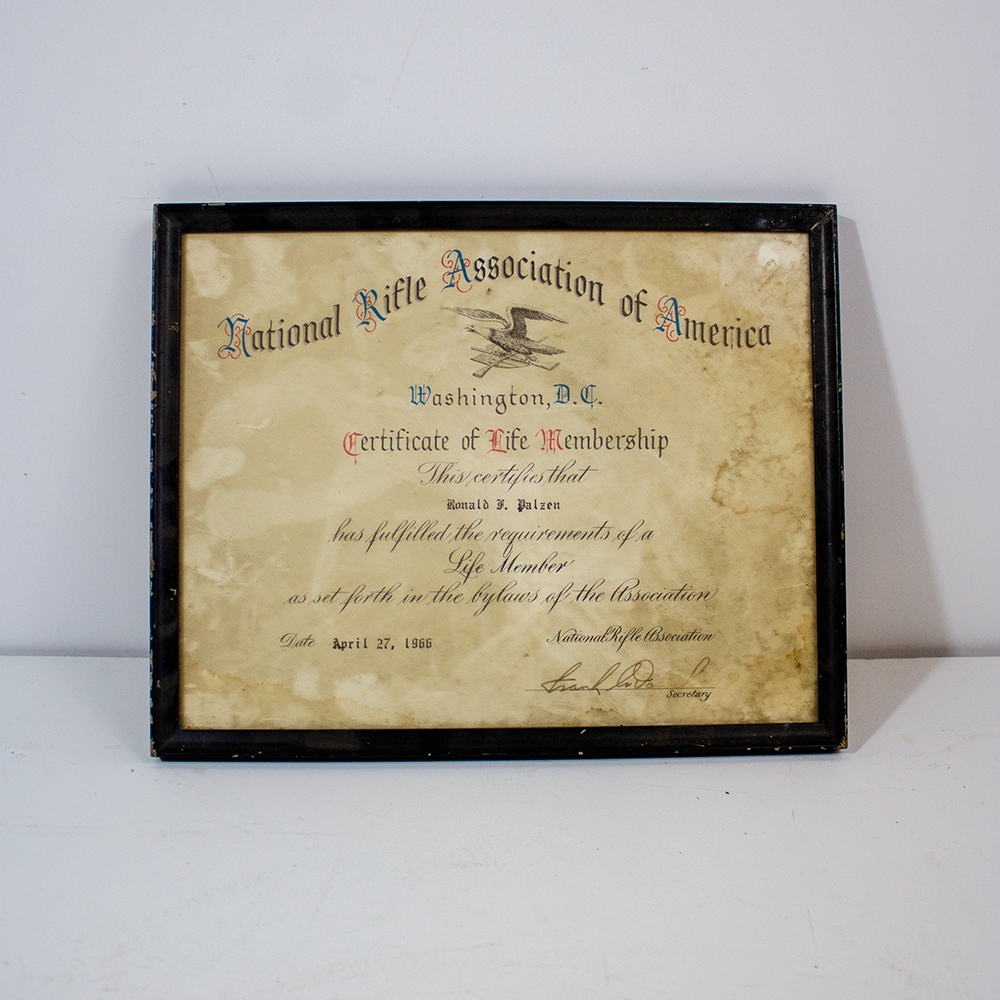 NRA Membership Certificate 1966