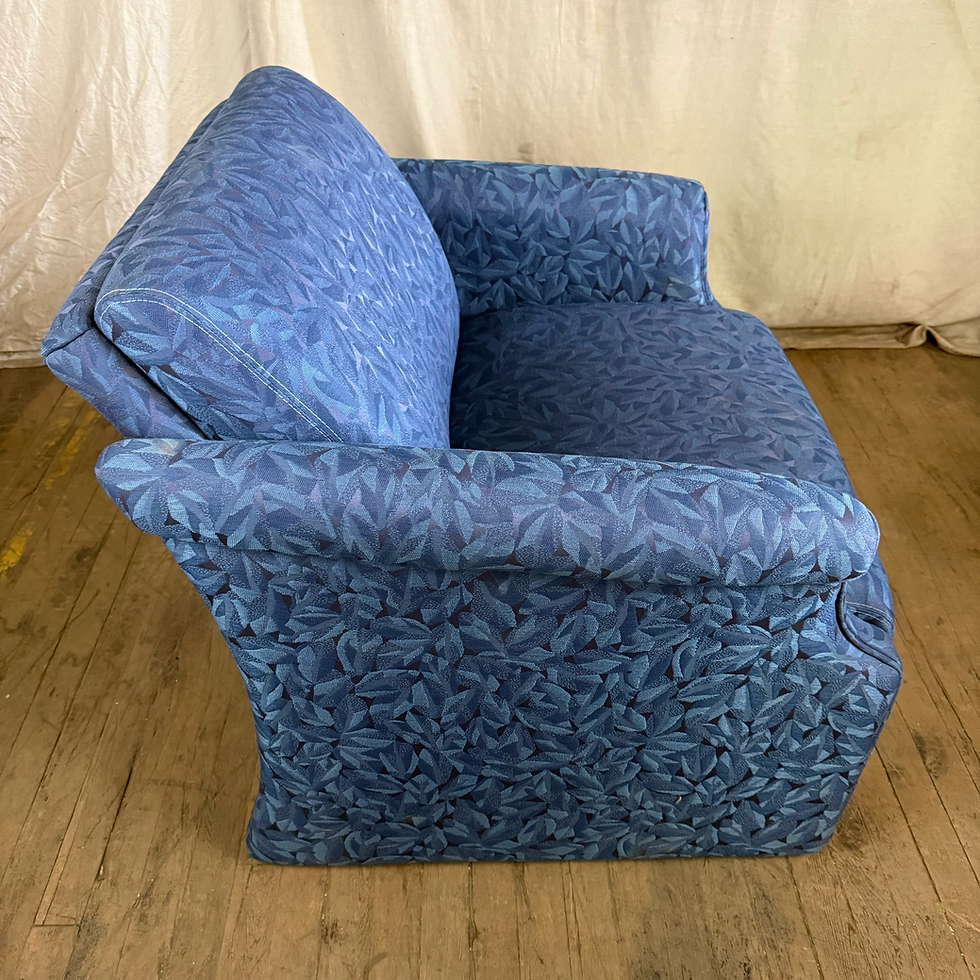 Thumbnail: Blue Upholstered Lounge Chair
