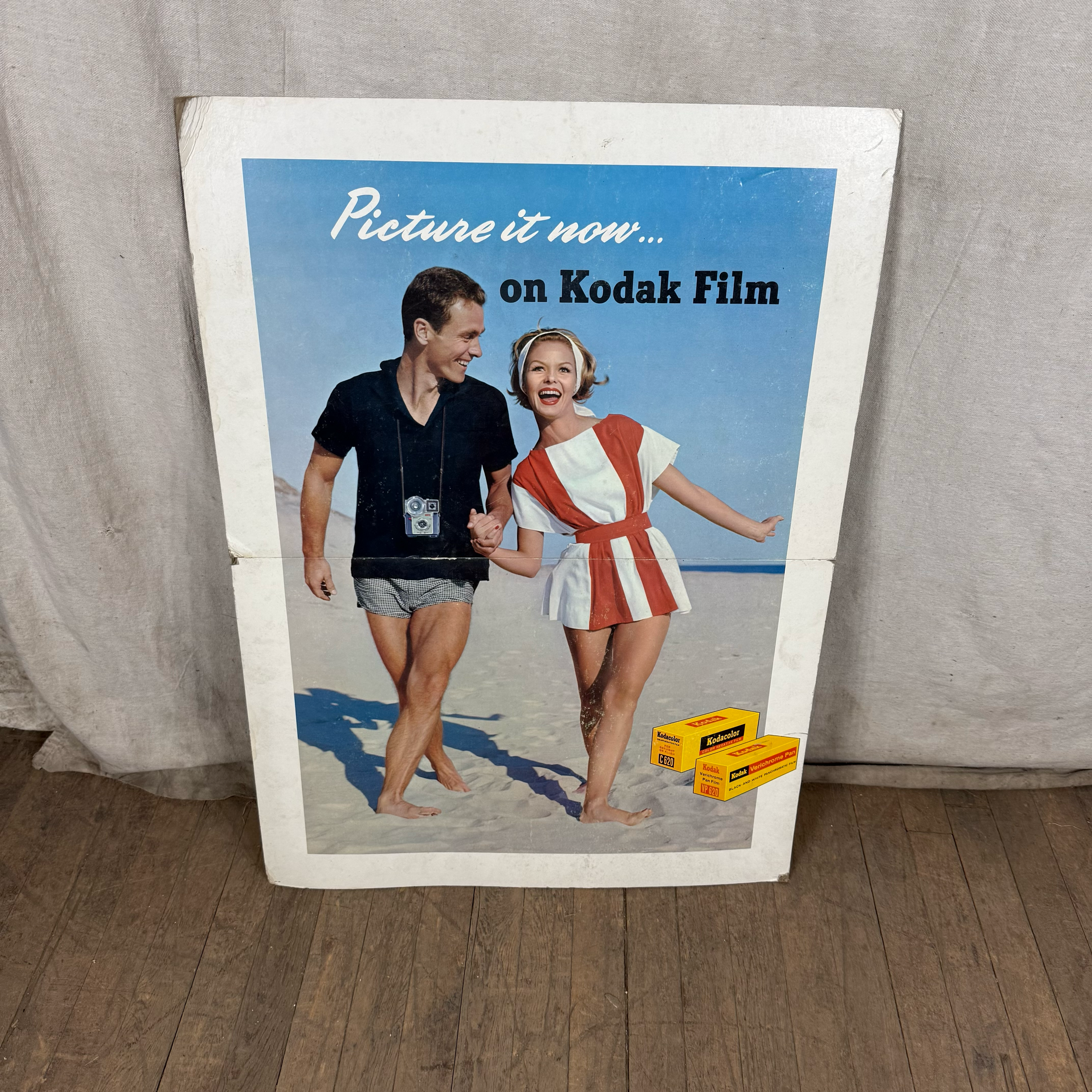 Picture it Now on Kodak Film Cardboard Sign