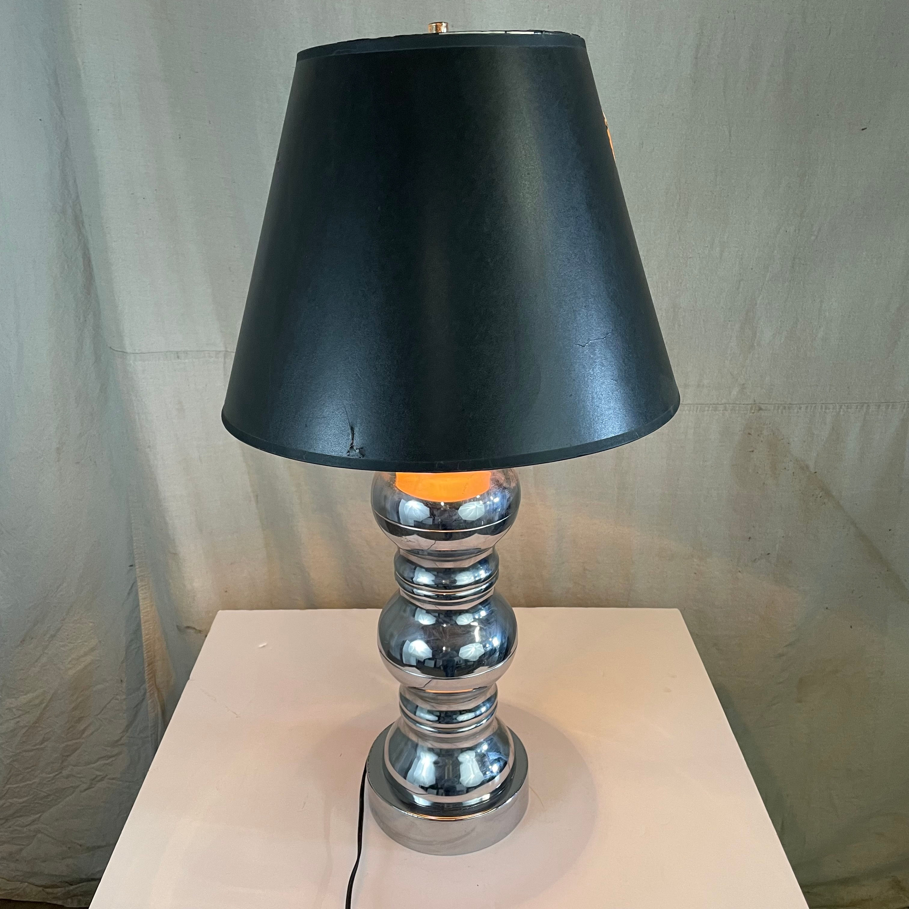 Chrome Lamp w/ Black Shade