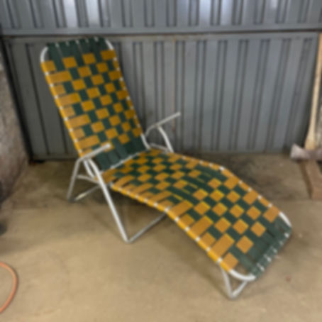 Webbed Aluminum Lawn Patio Lounger