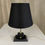 Thumbnail: Small Black, Gold & Glass Lamp