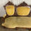 Thumbnail: Orange Upholstered Carved Sofa