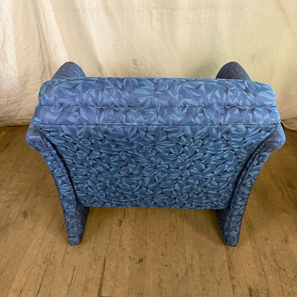 Thumbnail: Blue Upholstered Lounge Chair