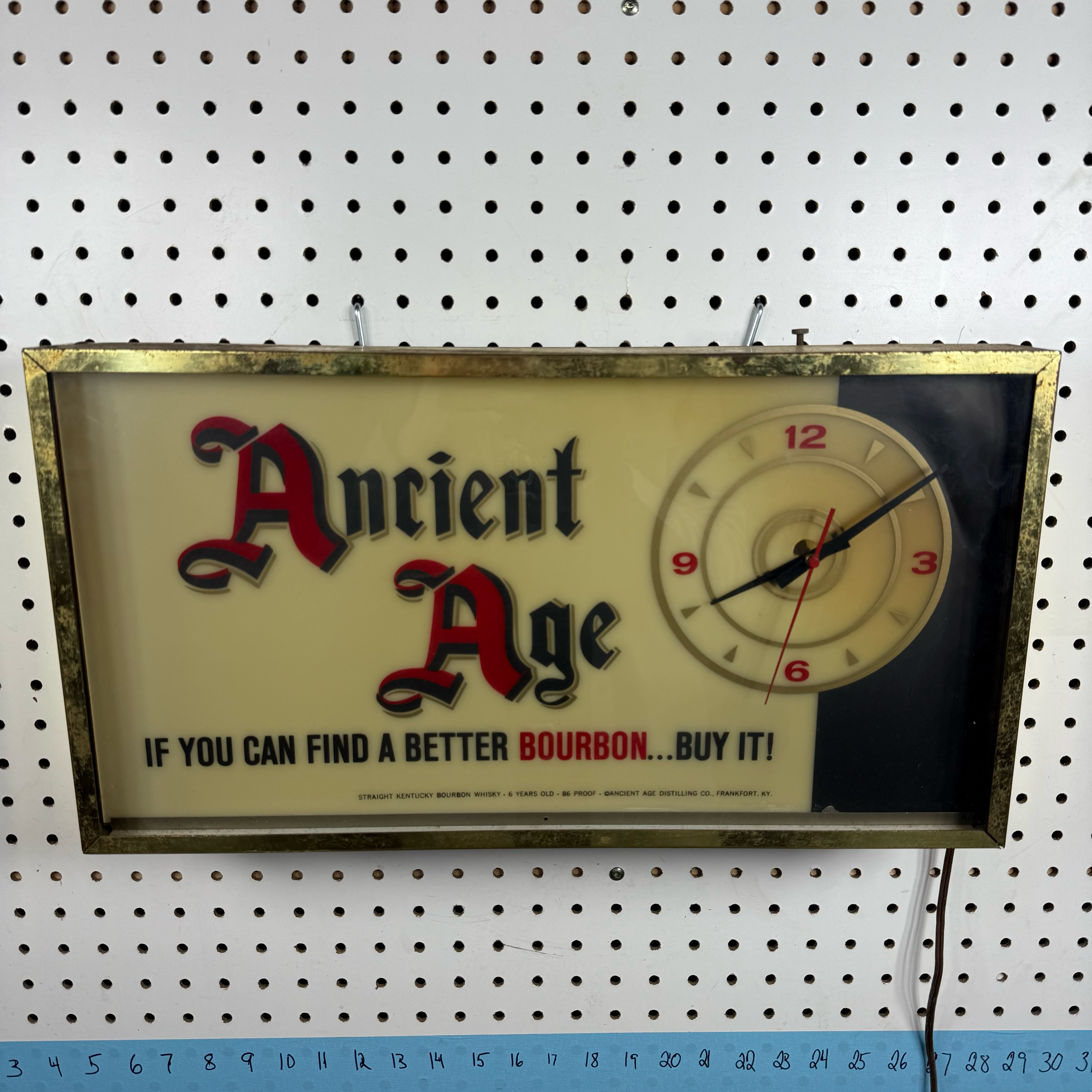 Ancient Age Clock Bar Sign