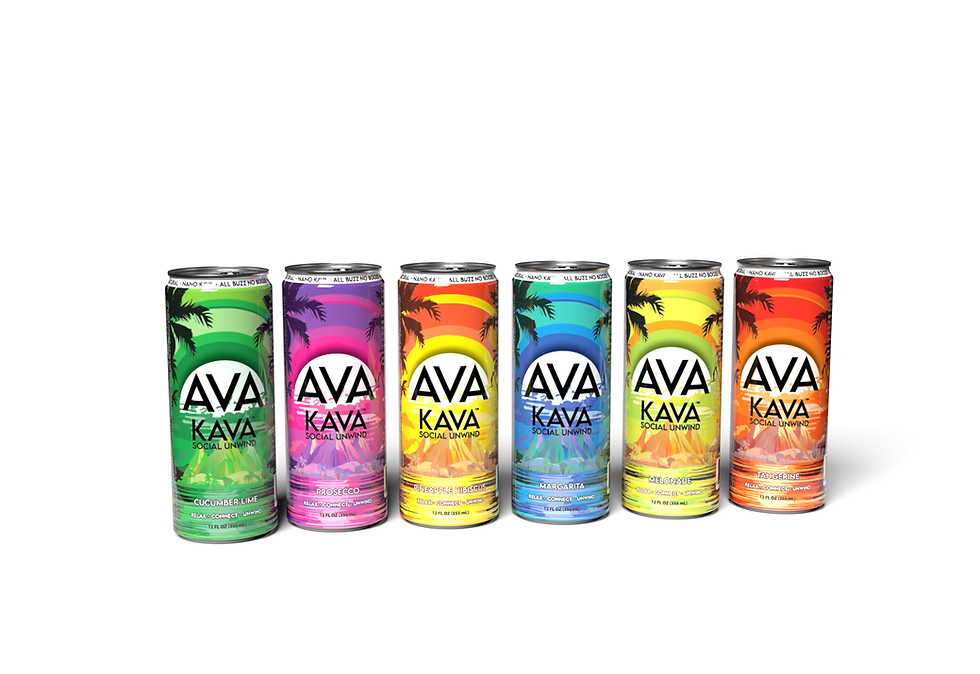 High angle view of a chilled modern kava drink with ice cubes on a summer day