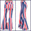 Thumbnail: Red, White & Blue Striped Bell Bottom Jeans-   9173