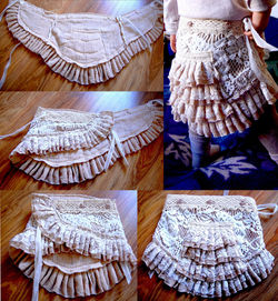 Baby bustle white skirt white