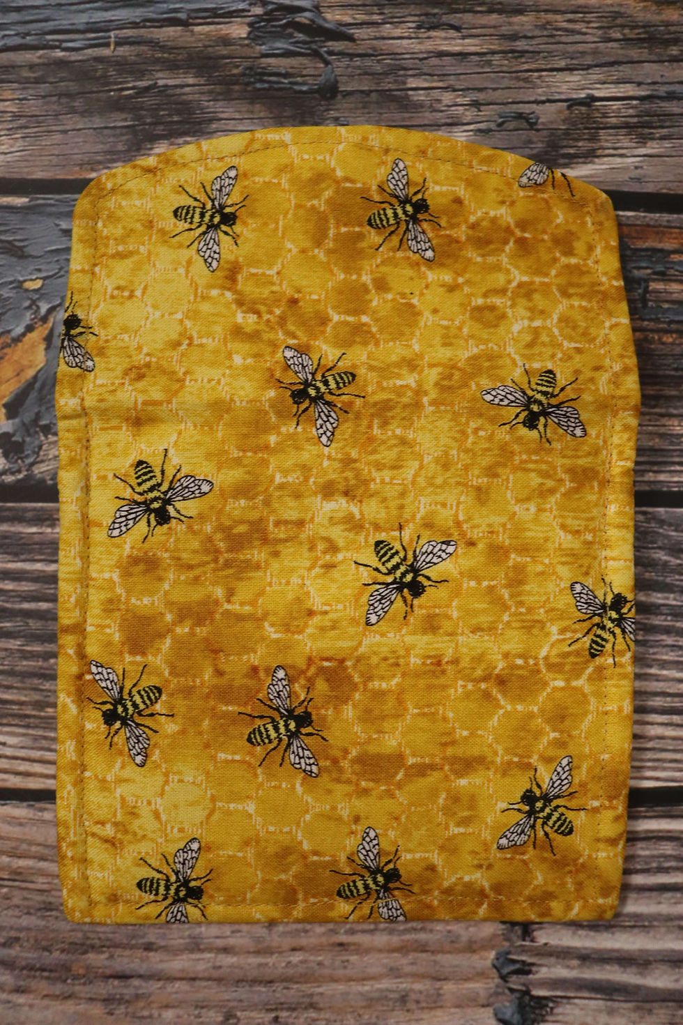 Thumbnail: Golden Honeycomb Bee Mini Envelope Card Holder Wallet
