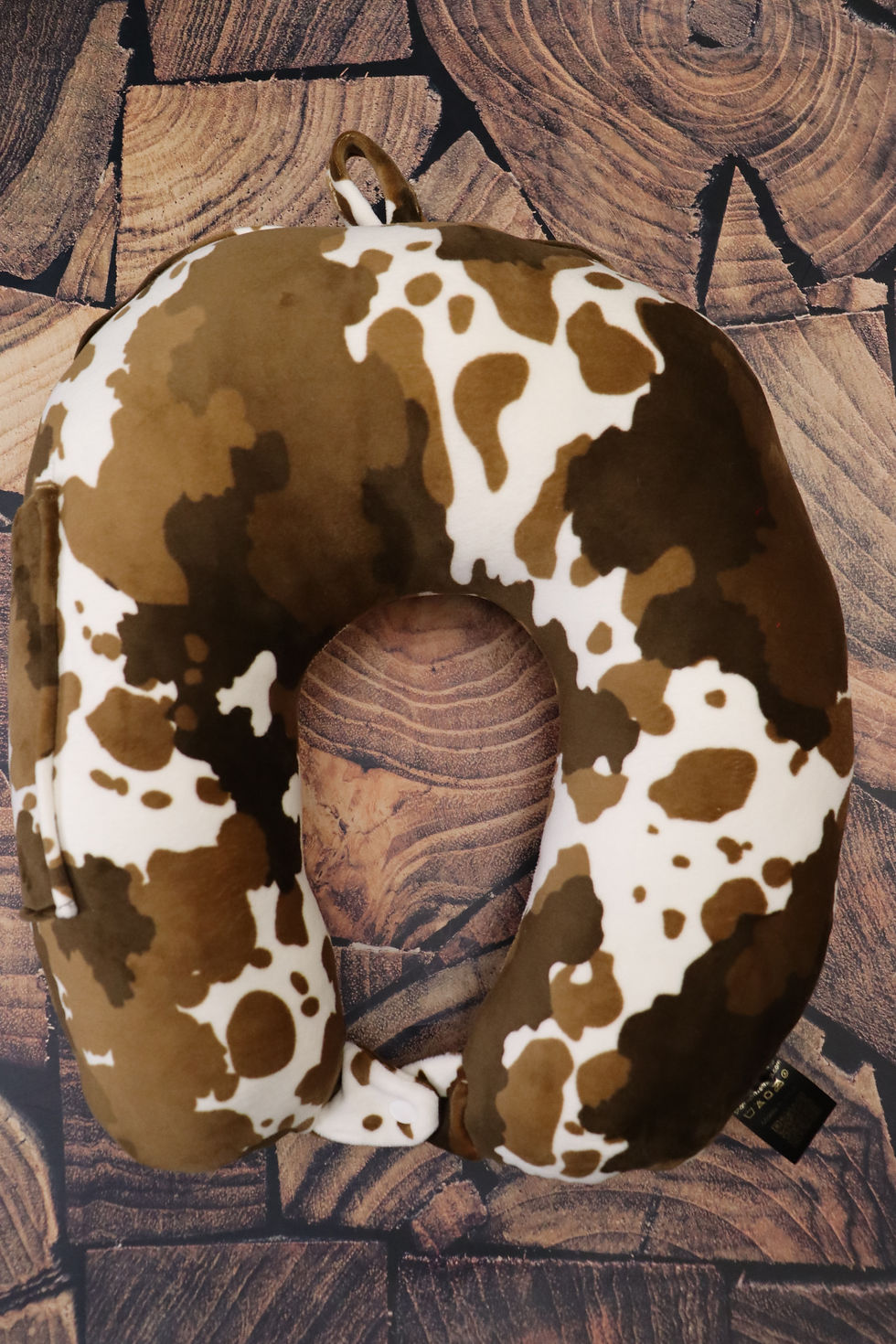 Thumbnail: Chocolate Cow Print Travel Pillow