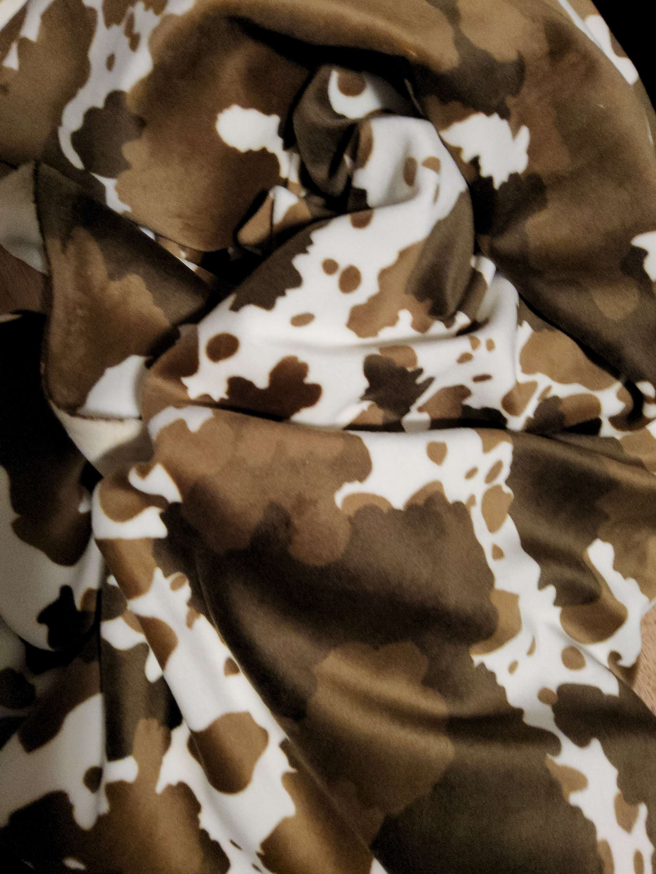 Chocolate Cow Print Travel Pillow
