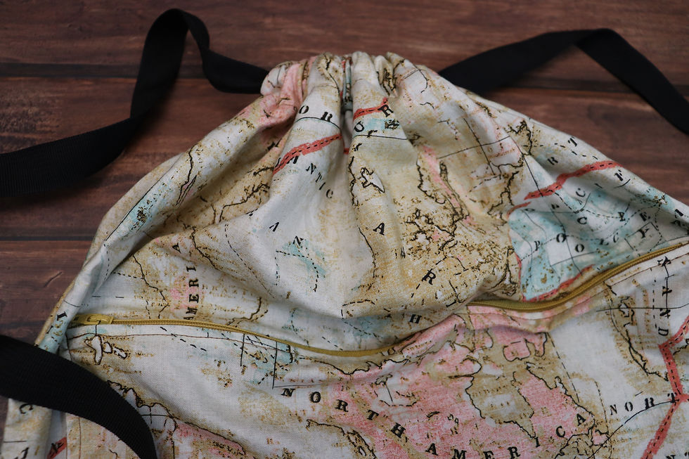 Thumbnail: The Enchiridion Map Oversized Drawstring Backpack