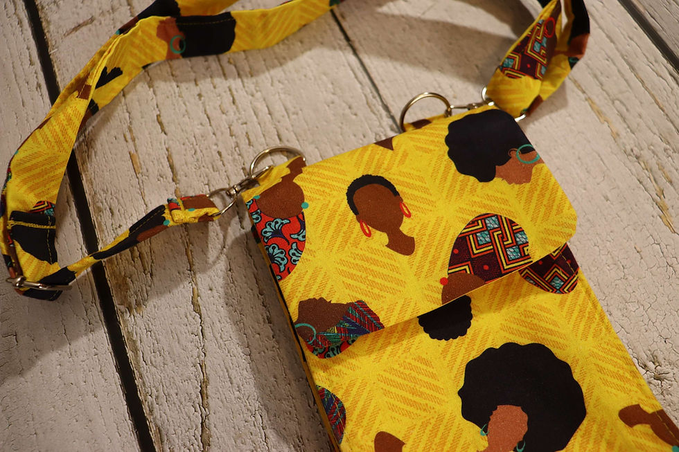 Thumbnail: Duka Elegance: Gold Mini Phone Gusset Crossbody 
