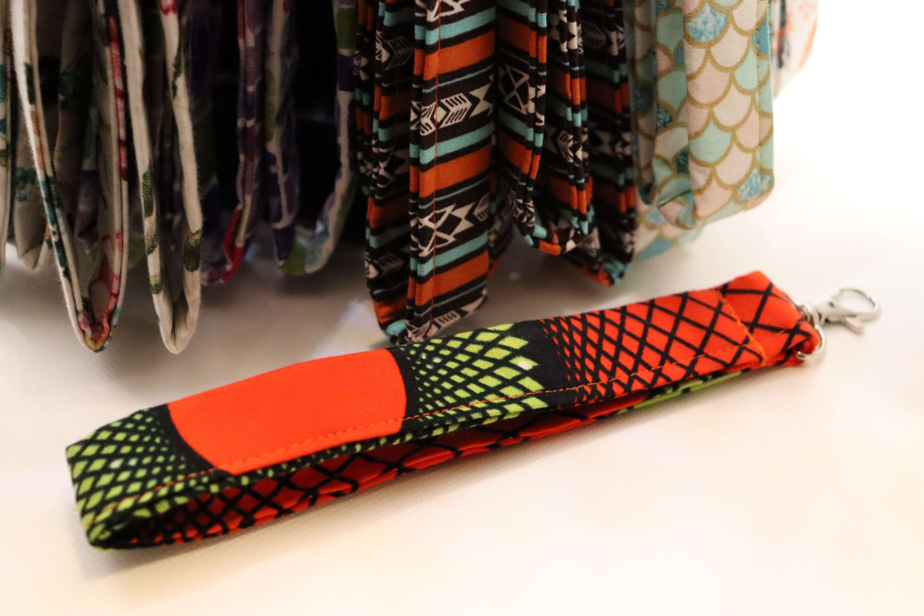 Ankara Series: Ghana Wristlet Keychain