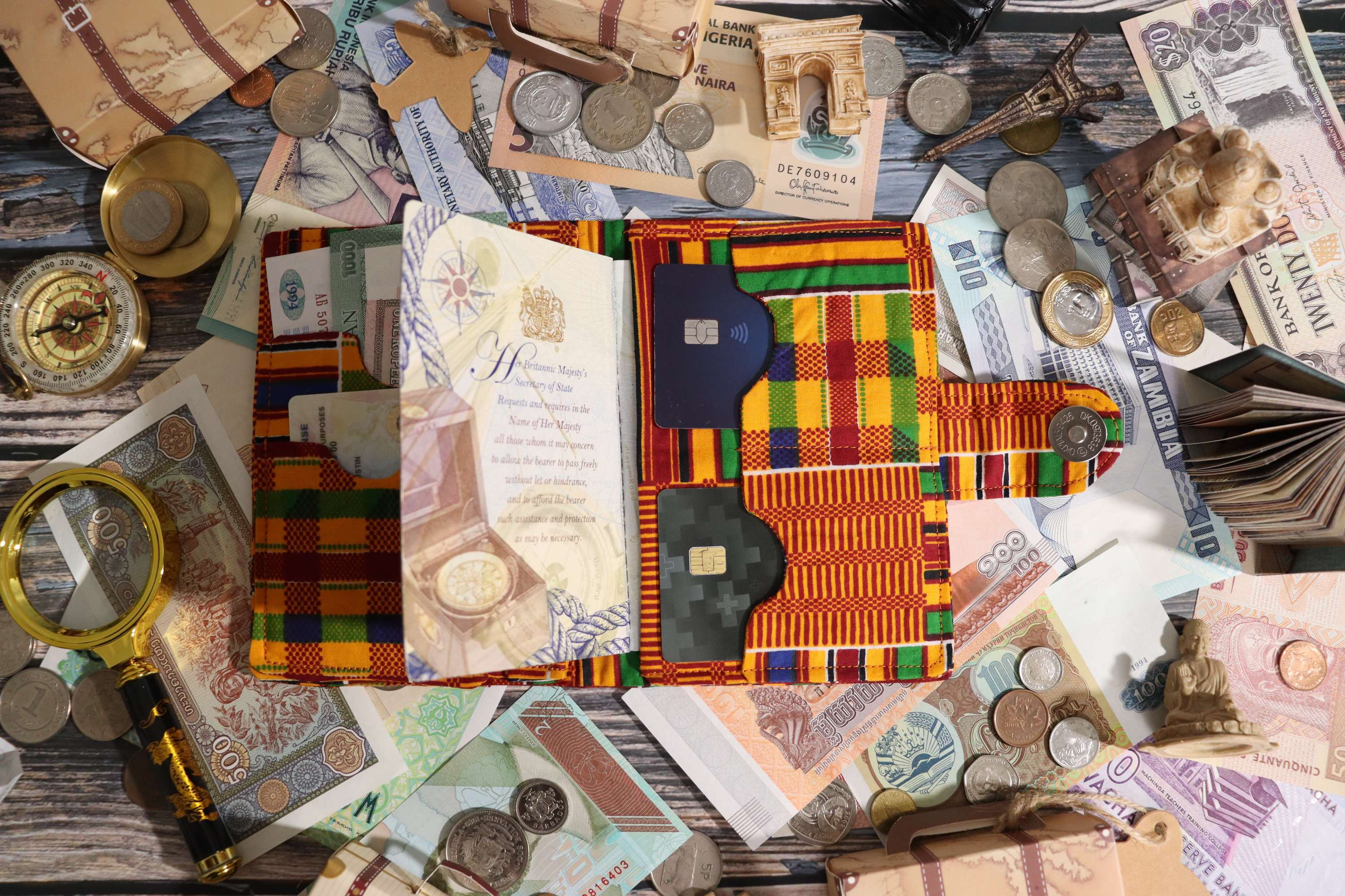 Kente Kingdom Passport Wallet