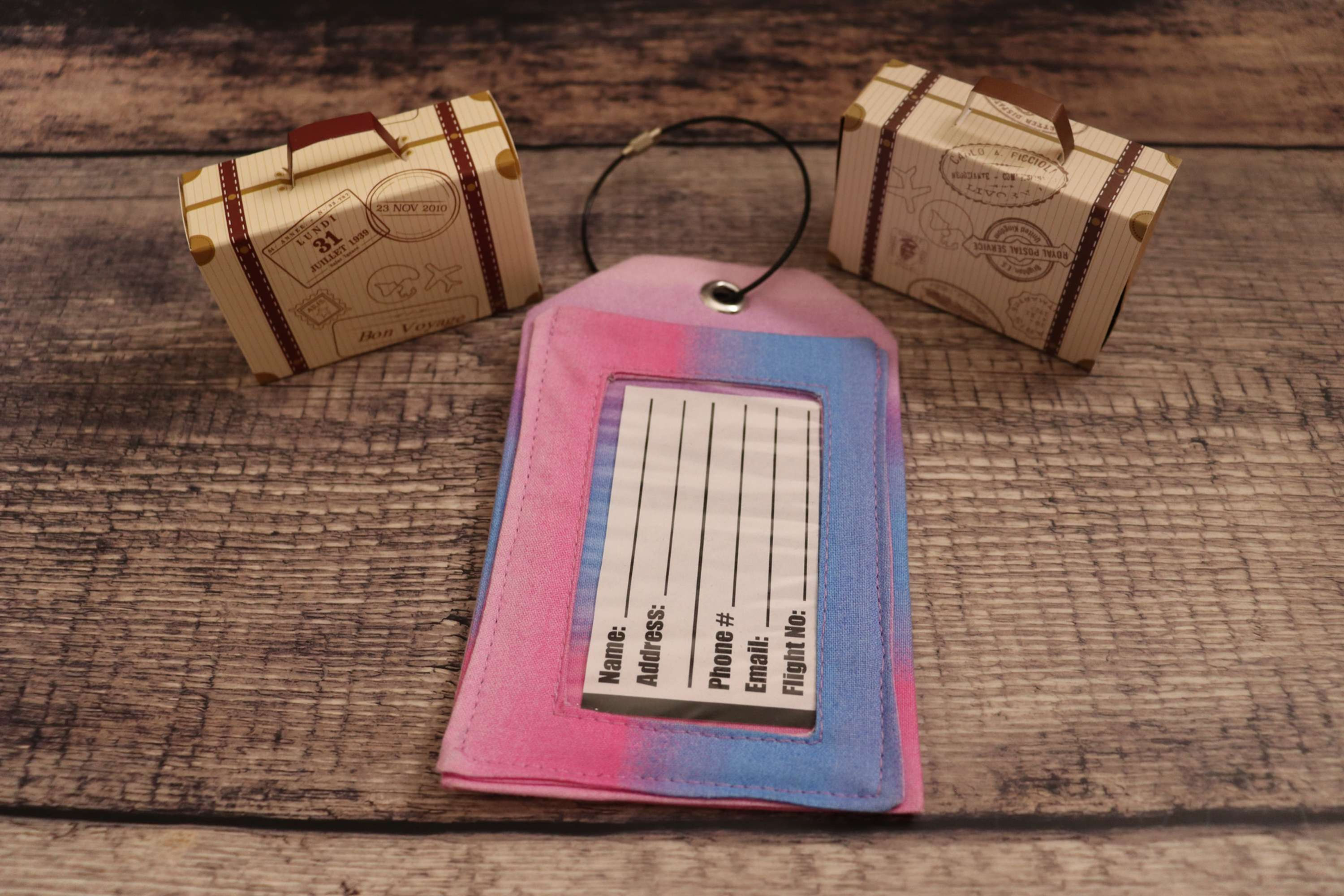 Pinkie Blue Luggage Tag