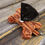 Thumbnail: Aztec Heritage: Orange Dog Poop Bag Holder With Collapsible Dog Bowl