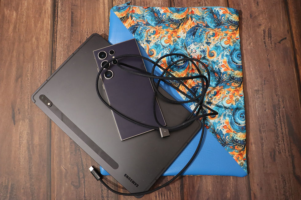 Thumbnail: Wild Azure Paisley 11 In Soft Tablet & Ipad Sleeve 