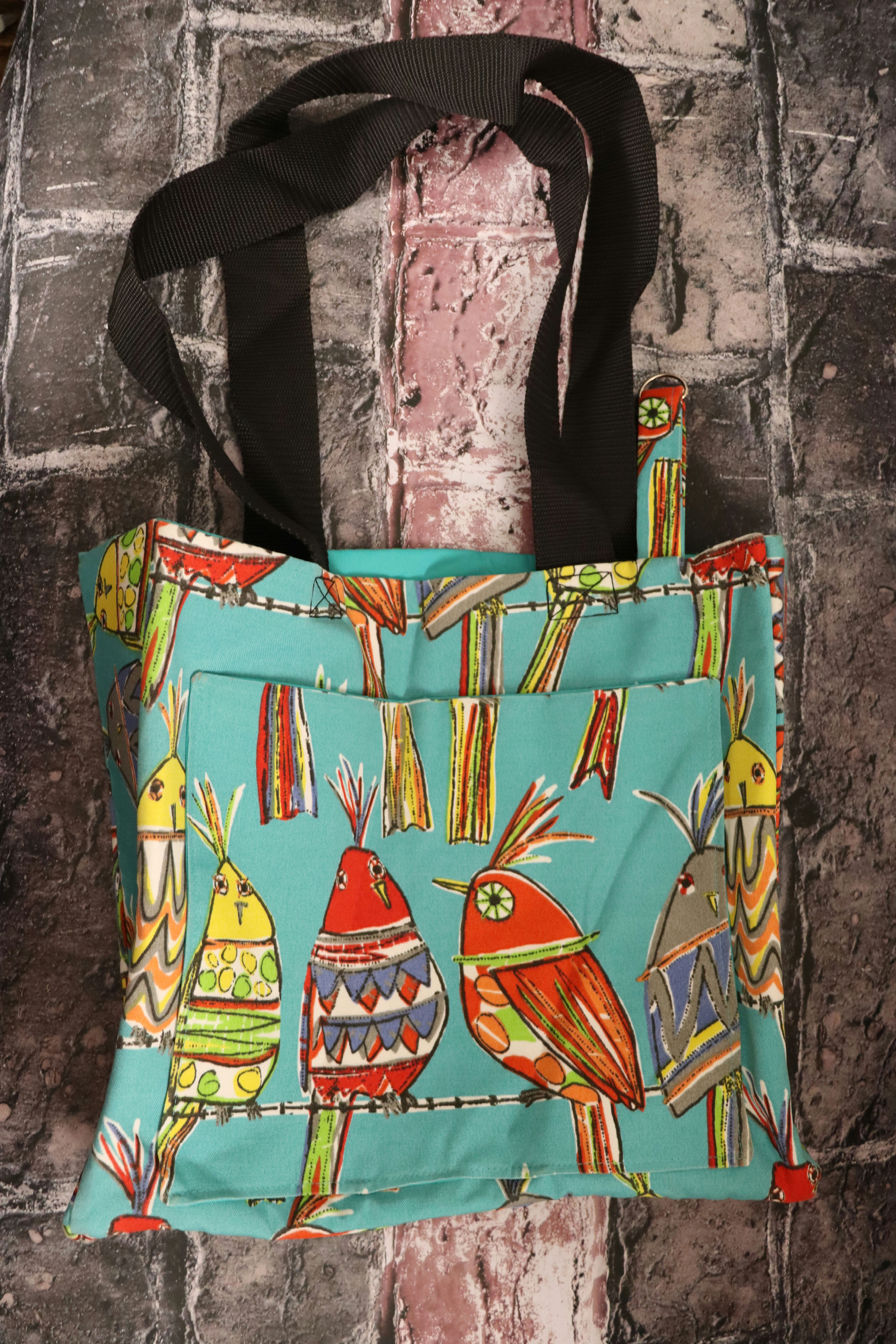 Scribble Birdies Beach Tote