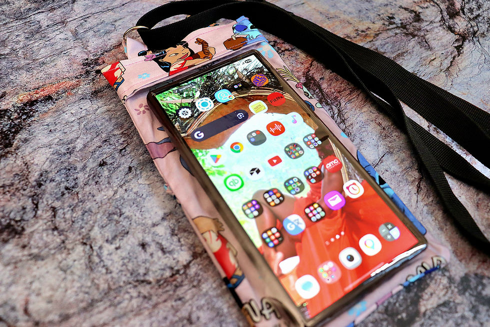 Thumbnail: Ohana Means Family (Lilo & Stitch) Touchscreen Phone Crossbody Wallet