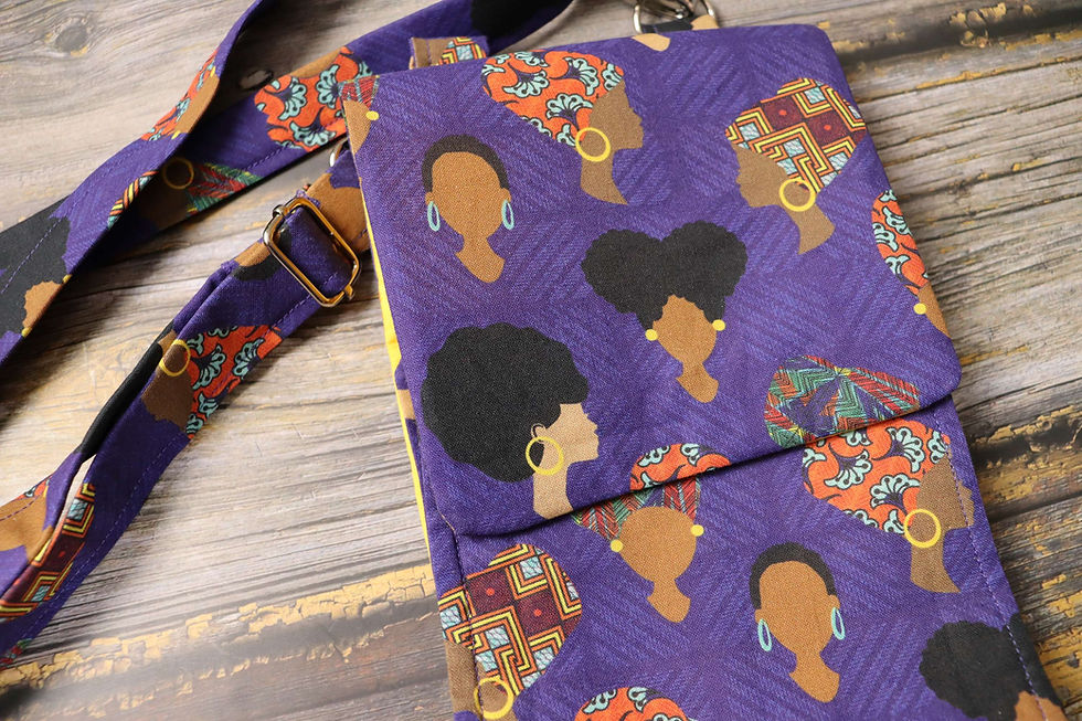Thumbnail: Duka Elegance: Royal Purple Mini Phone Gusset Crossbody
