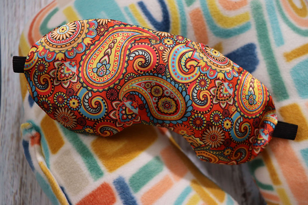 Thumbnail: Vintage Bohemian Paisley Polyester Satin Sleep Mask