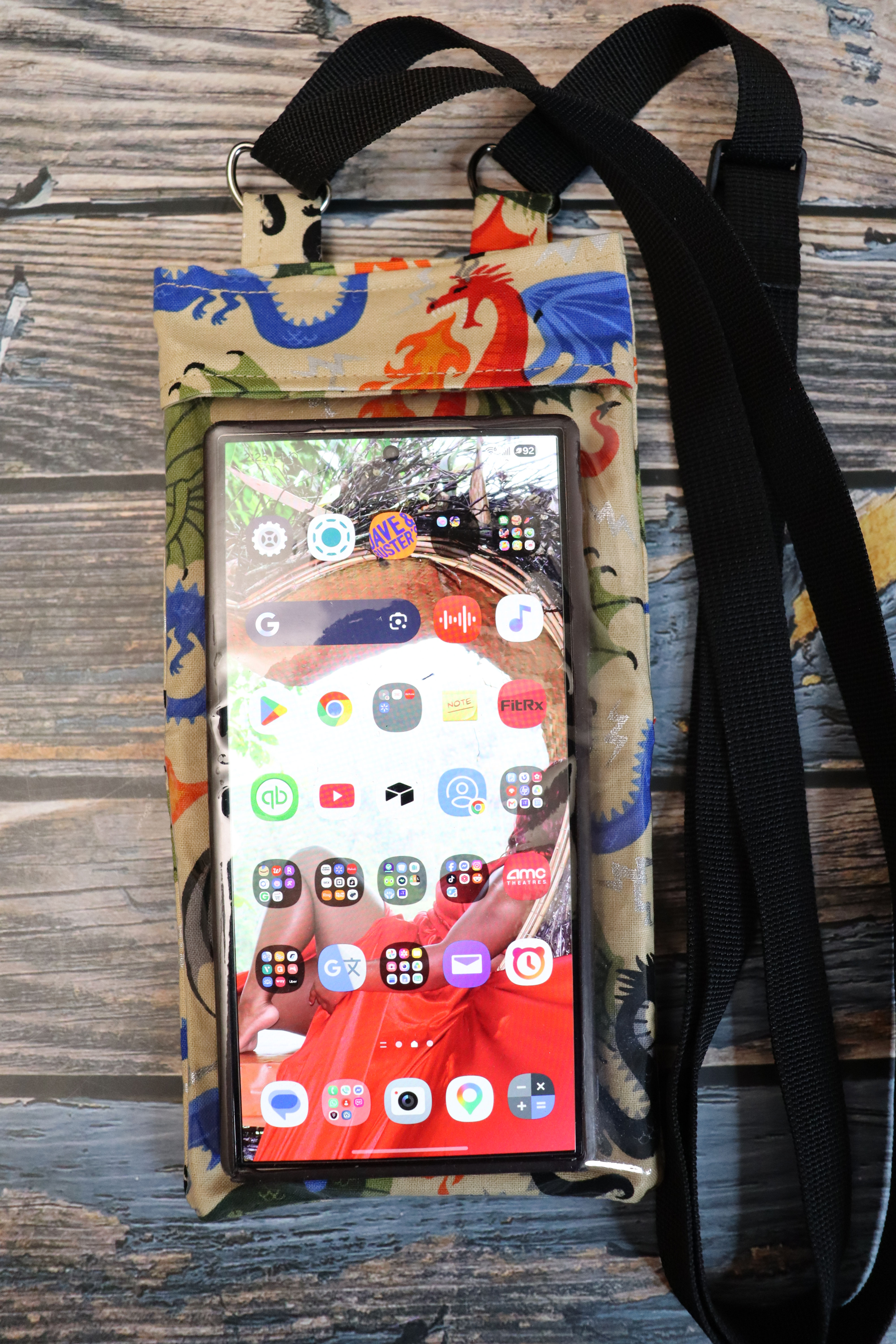 Dragon Fire Touchscreen Phone Crossbody Wallet