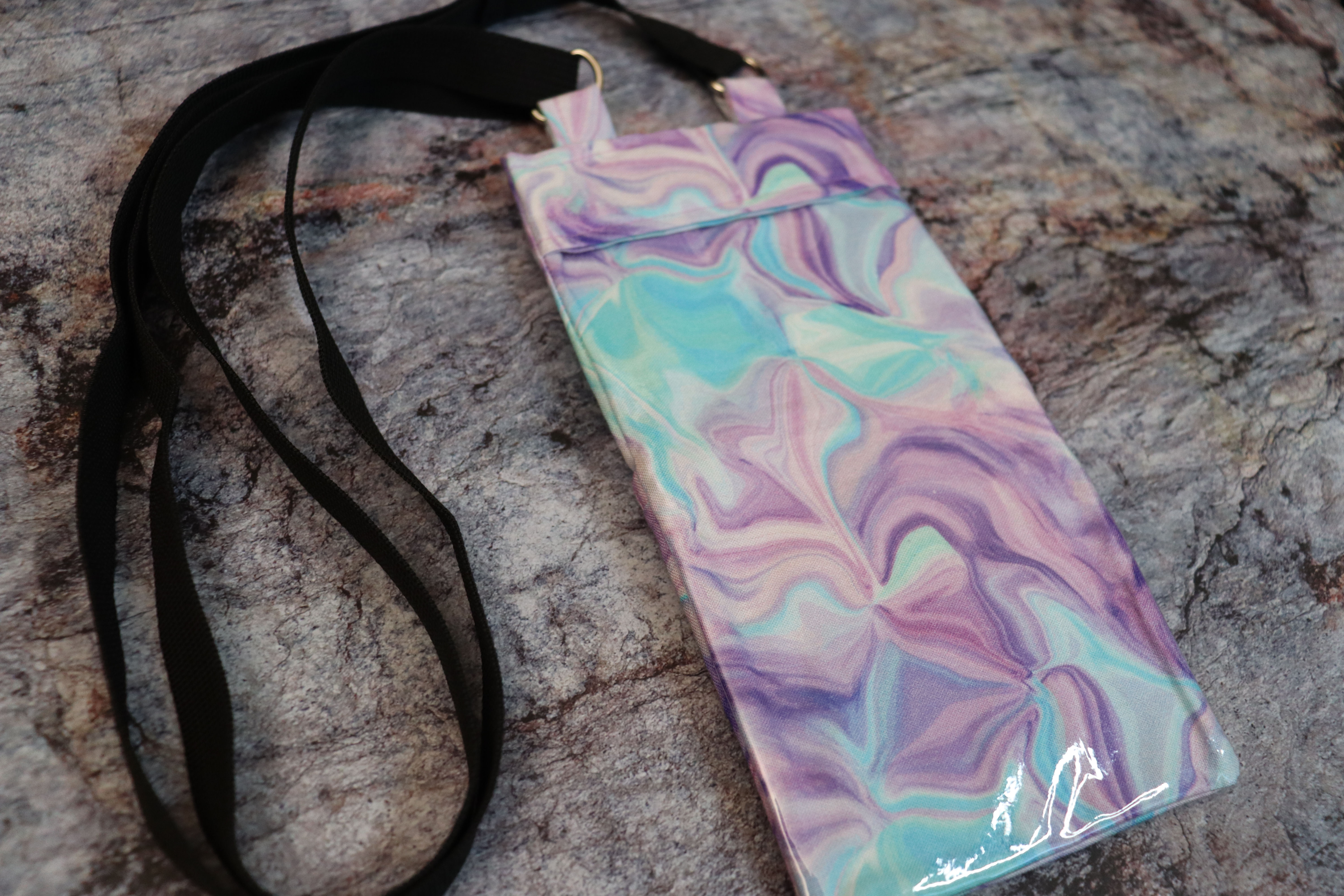 Purple Iridescent Touchscreen Phone Crossbody Wallet
