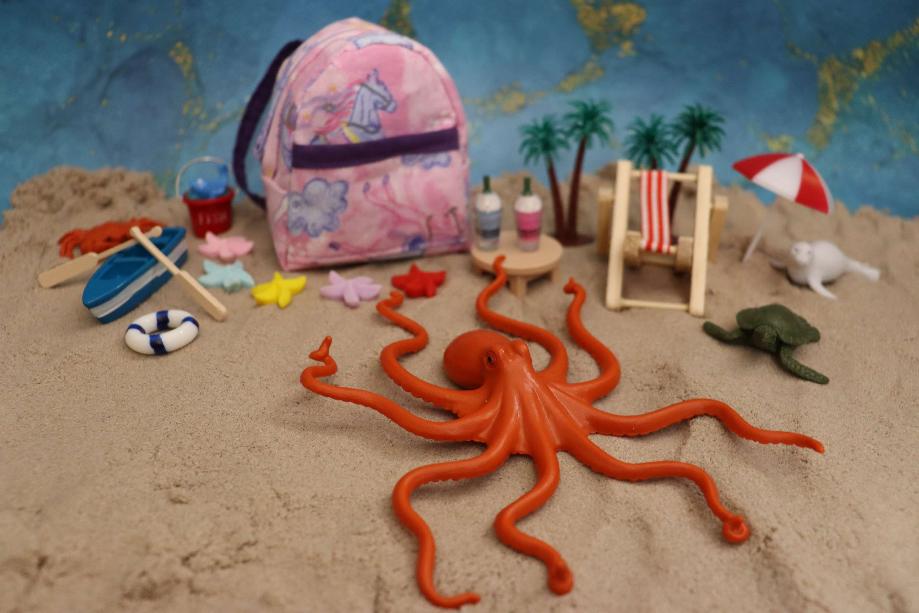 Cotton Candy Unicorns Backpack Coin Purse