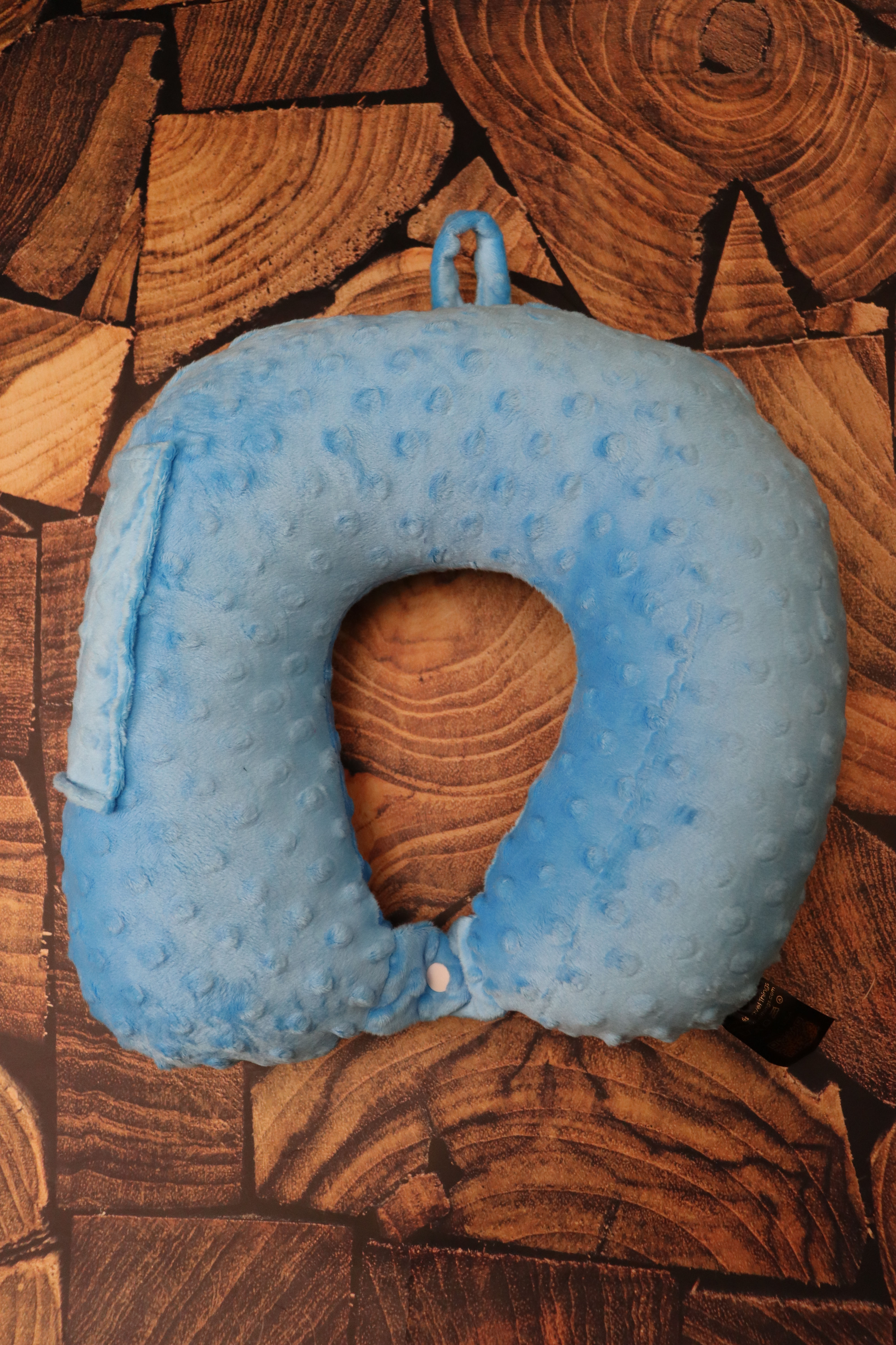 Poke-A-Dot Series: Baby Blue Travel Pillow