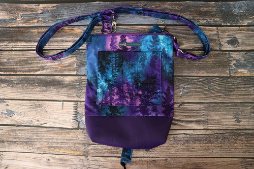 The Aurora Borealis Forest 3in1 Shoulder Crossbody Backpack