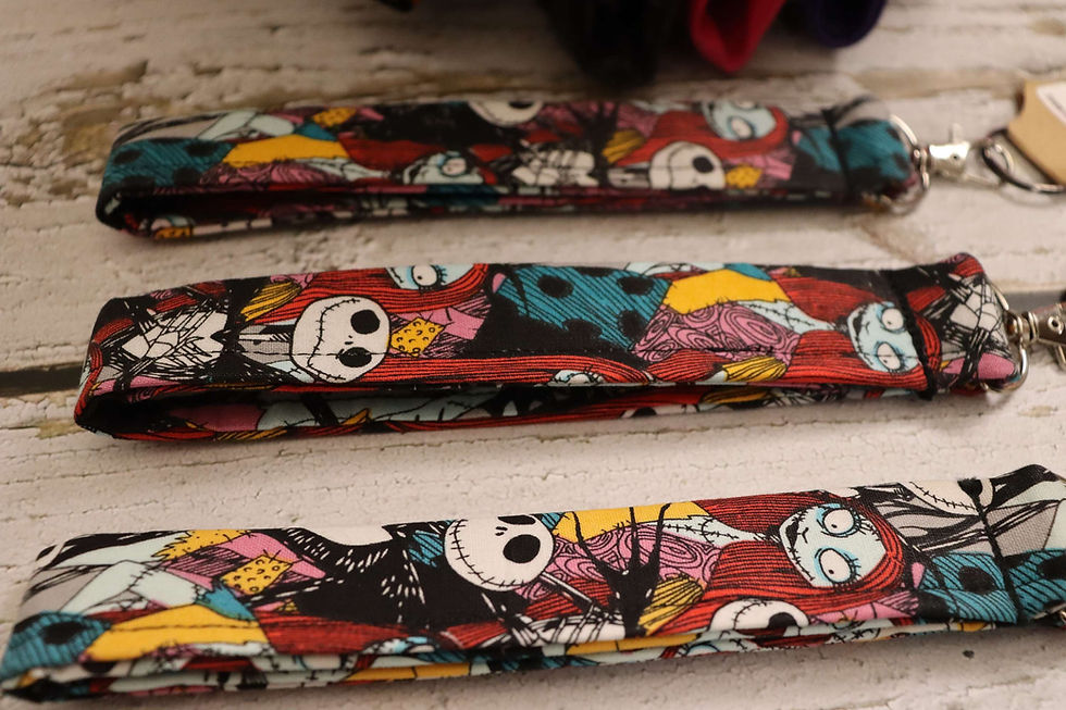 Thumbnail: Jack & Sally Wristlet Keychain (The Nightmare Before Christmas) 