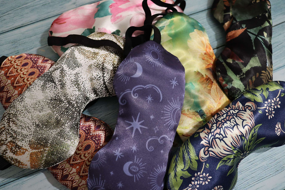 Thumbnail: Vintage Abstract Charmeuse Sleep Mask 