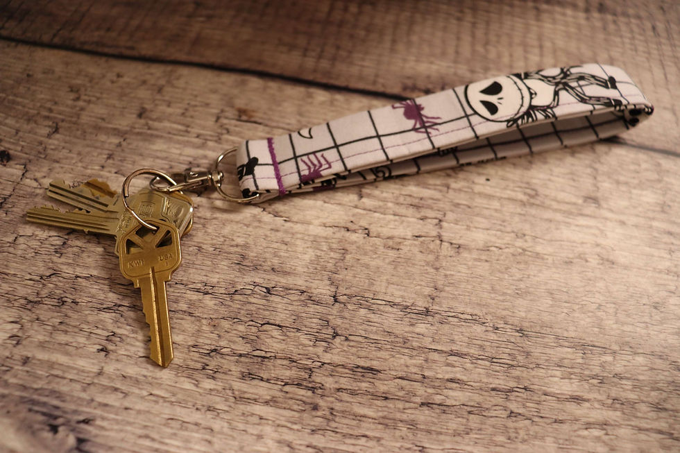 Thumbnail: Jack, Sally & Zero Wristlet Keychain (The Nightmare Before Christmas) 