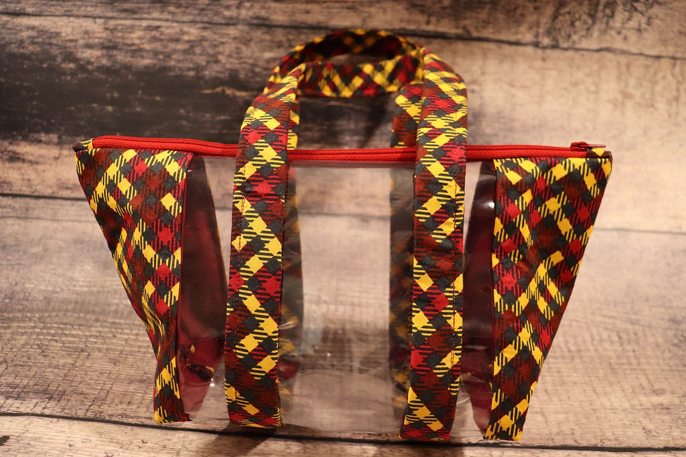 Thumbnail: Plaidnation: Autumn Rise Clear Stadium Approved Mini Tote