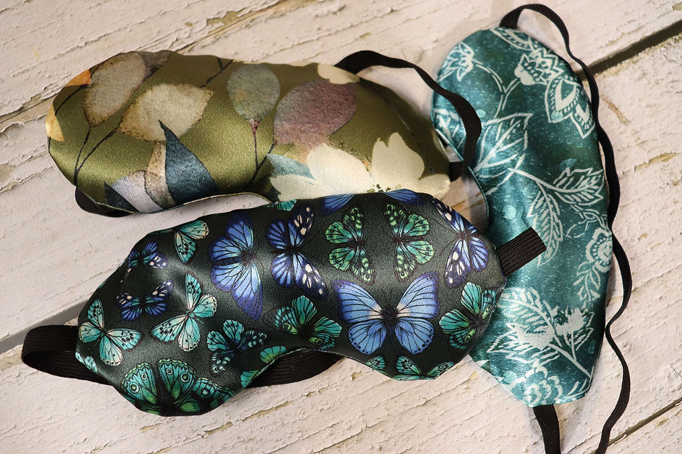 Thumbnail: Autumn's Winter Leaves Charmeuse Sleep Mask
